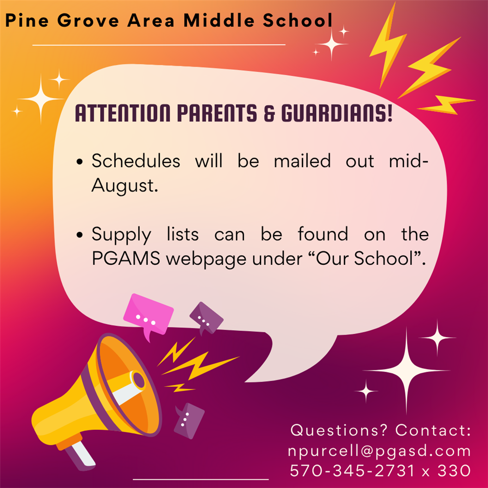  Schedule and Supply List Announcement